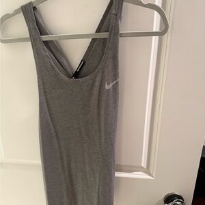 Nike Women's Gray Tank Top - Open Back